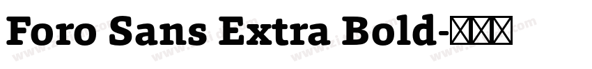 Foro Sans Extra Bold字体转换